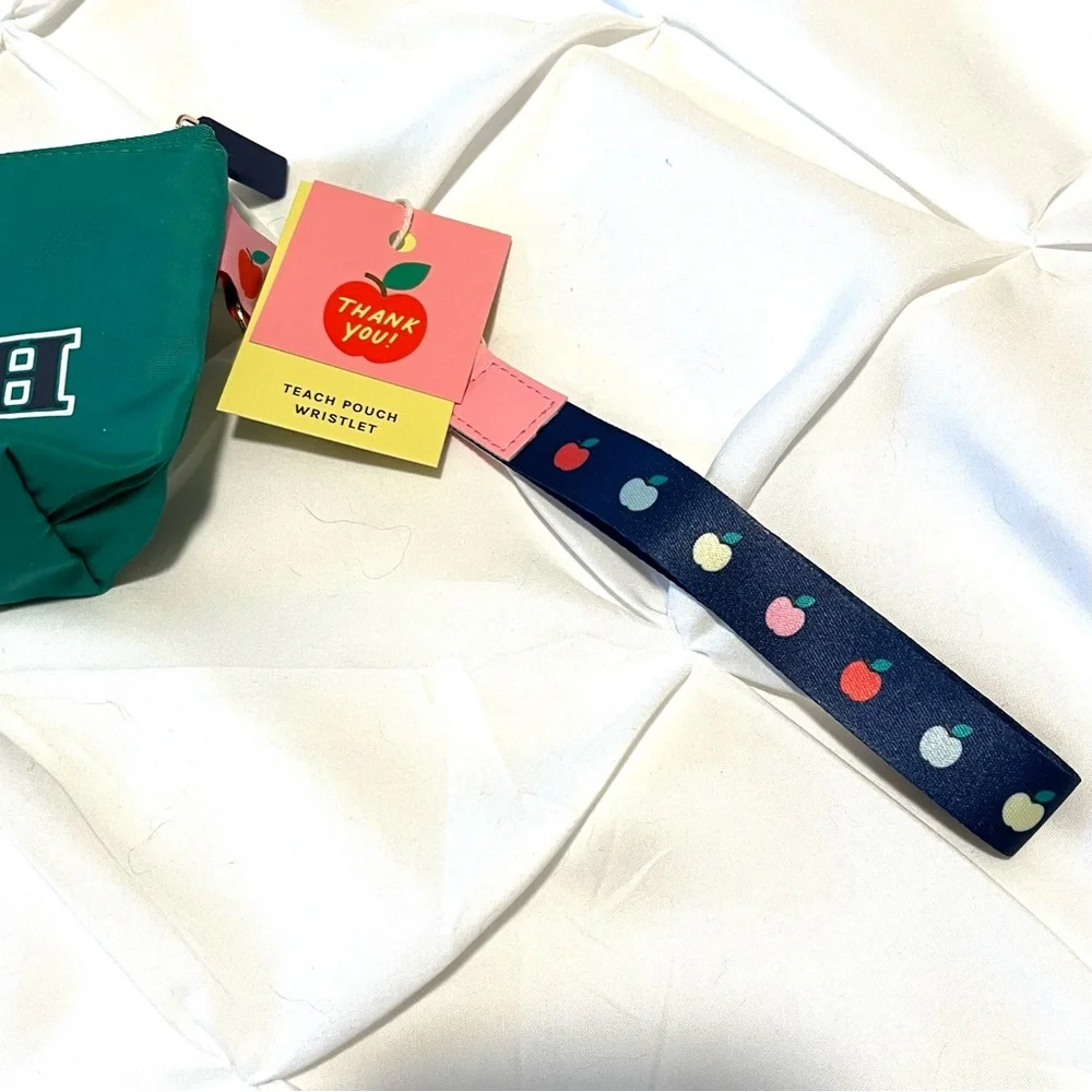 Best Year Ever Teach Zipper Pouch and Wristlet Lanyard, New With Tags